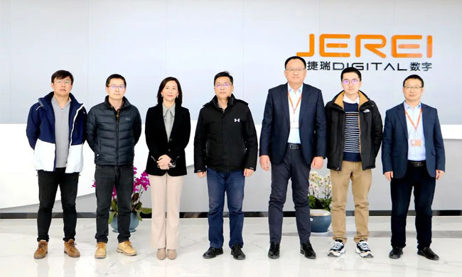 上海宝信软件股份有限公司研究所所长王森一行到捷瑞数字参观调研